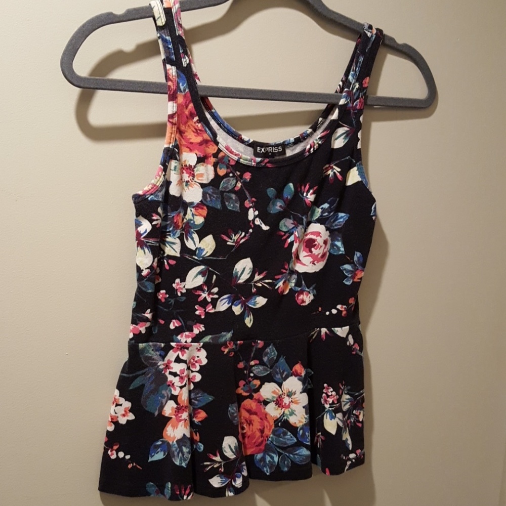 Peplum floral tanktop